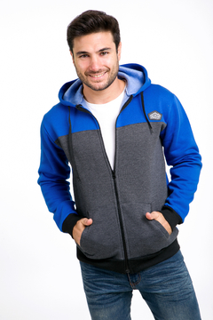 Imagen de 825 - Campera de Frisa Combinada, con capucha.