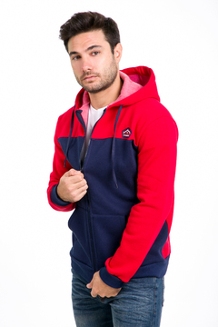 825 - Campera de Frisa Combinada, con capucha. - wintertex