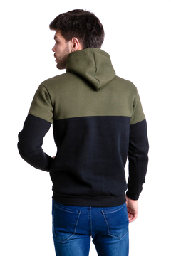 835 - Buzo Frisa Combinado Con Capucha - wintertex