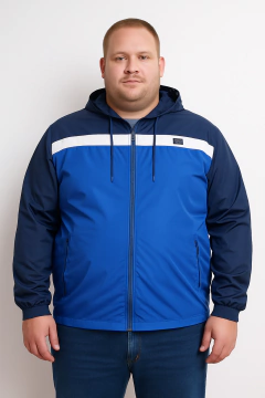 775E - Campera liviana Talle Especial combinada con capucha en internet