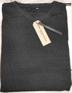 4705 - Sweater Tramado Cuello Redondo Importado de Acrílico - tienda online