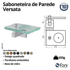 Saboneteira Parede Versata Gold Fani na internet