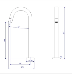 Torneira Para Banheiro Tube Bica Alta Corten Matte Deca na internet