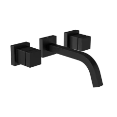 Kit Misturador Parede e 02 Acabamentos Cubo Black Matte Deca - comprar online