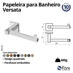 Papeleira Versata Cromado Fani na internet