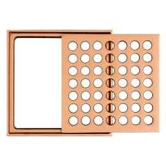 Grelha Ralo Quadrado Pequeno 10X10 Rose Gold Fani - Vannkurs Metais