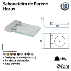Saboneteira Parede Horus Cromado Fani na internet