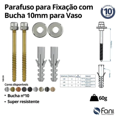 Parafuso Para Vaso Sanitário Gold Fani - comprar online