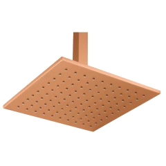 Chuveiro Teto Metal Platina Tubo 20 Cm Rose Gold Fani - comprar online