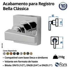 Acabamento Registro Pequeno Bella Clássica Champanhe Fani na internet