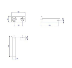 Torneira Para Banheiro Dream Parede Corten Matte Deca - Vannkurs Metais