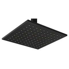 Chuveiro Teto Metal Platina Tubo 10 Cm Preto Fosco Fani - comprar online