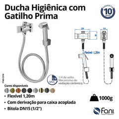 Ducha Higiênica Living Preto Fosco Fani