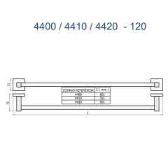 Porta Toalha Reto Curto 30 Cm Versata Gold Fani - comprar online