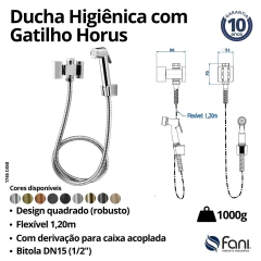 Ducha Higiênica Com Derivação Horus Champanhe Fani - loja online