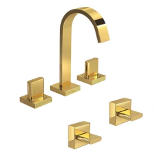 Imagem do Kit Misturador e 02 Acabamentos Polo Gold Deca
