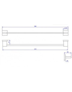 Porta Toalha Polo Barra Gold 50cm 2040.GL33.050 Deca - Vannkurs Metais
