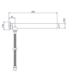 Desviador Luxo Para Chuveiro Tubo 33cm Cromado Deca - Vannkurs Metais