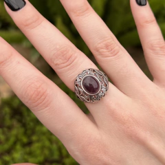 Anel Albus Dumbledore Ametista (Sob Encomenda) - Highlander Store BR