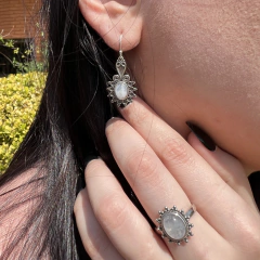 Brincos Light of Eärendil (Pedra da Lua) - loja online