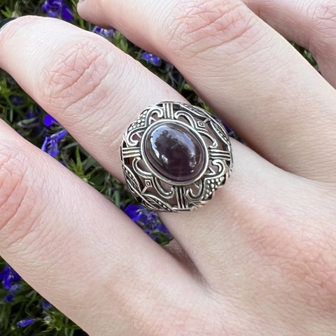 Anel Albus Dumbledore Ametista (Sob Encomenda)