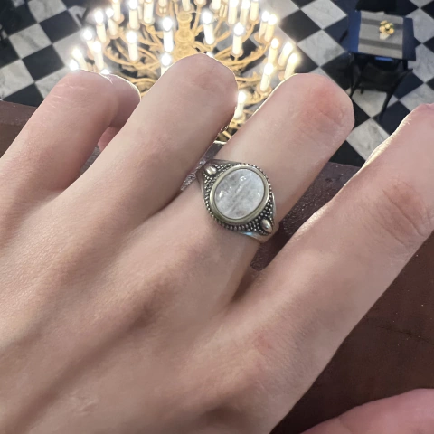 Anel Lancelot Pedra da Lua (Sob Encomenda)