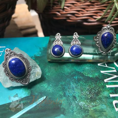 Par de brincos Morgause (Lápis-lazúli) - comprar online