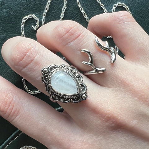 Anel Morgause Pedra da Lua (Sob Encomenda) - comprar online