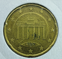 1364 - Alemanha 20 cêntimos de euro, 2002 Cunhagem "G" - Karlsruhe