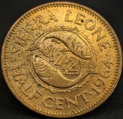 2104 - Serra Leoa ½ cêntimo, 1964 - Peça com brilho de cunho