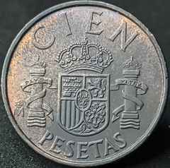 2968 - Espanha 100 pesetas, 1982 - Com linda pátina