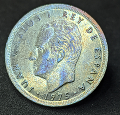 3003 - Espanha 5 pesetas, 1975 - 80 dentro da estrela - Com linda coloração - comprar online
