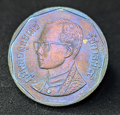 3020 - Tailândia 5 baht, 1989 - Com lindíssima coloração - comprar online