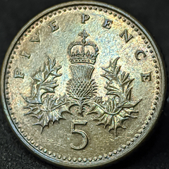 3046 - Reino Unido 5 pence, 1990