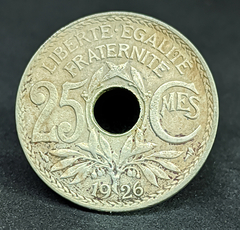 247 - França 25 cêntimos, 1926- Cupro-Níquel - 24mm - KM# 867a