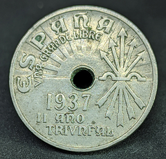 696 - Espanha 25 cêntimos, 1937 - comprar online