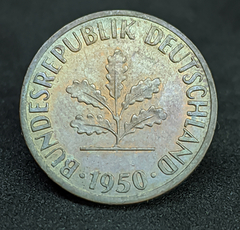 707 - Alemanha 1 pfennig, 1950 Cunhagem "J" - Hamburgo - comprar online