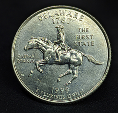 1395 - Estados Unidos ¼ dólar, 1999 D - Estado de Delaware
