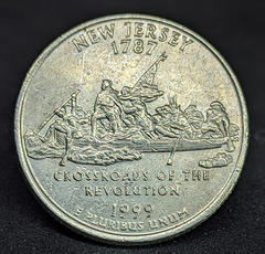 1399 - Estados Unidos ¼ dólar, 1999 D - Estado de New Jersey