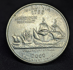 1411 - Estados Unidos ¼ dólar, 2000 P - Estado de Virgínia