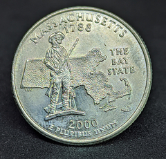1415 - Estados Unidos ¼ dólar, 2000 D - Massachusetts