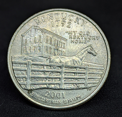 1424 - Estados Unidos ¼ dólar, 2001 D - Kentucky