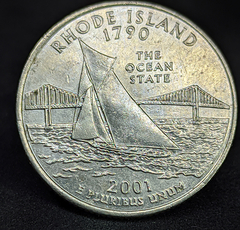 1442 - Estados Unidos ¼ dólar, 2001 D - Estado de Rhode Island