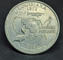 1459 - Estados Unidos ¼ dólar, 2002 P - Luisiana