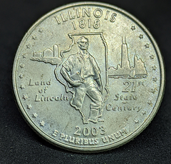 1461 - Estados Unidos ¼ dólar, 2003 P - Iliniois