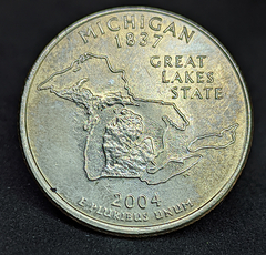 1477 - Estados Unidos ¼ dólar, 2004 P - Estado de Michigan