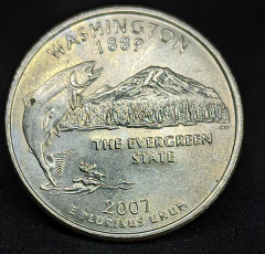 1505 - Estados Unidos ¼ dólar, 2007 D - Estado de Washington