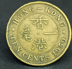 1672 - Hong Kong 10 cêntimos, 1950