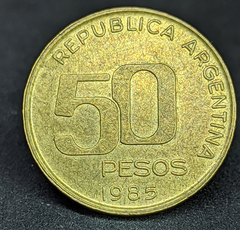 1777 - Argentina 50 pesos, 1985 - 50º Aniversário - Banco Central