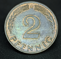 1918 - Alemanha 2 pfennig, 1964